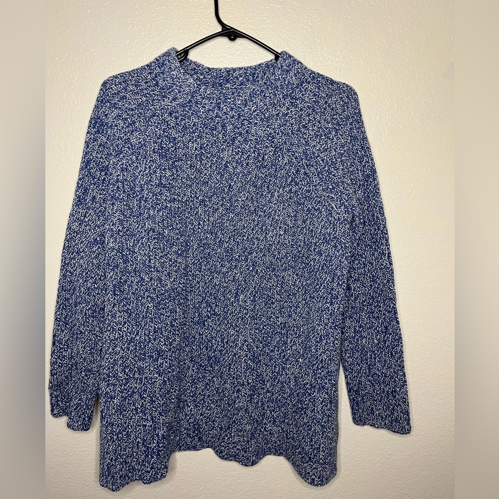Womanwithin crew neck knit sweater blue size M 14/16